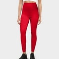 thumbnail image 2 of GEWSEY Yoga Leggings High Waisted Soft Pants Buttery Workout Athletic Lounge Yoga Pants (Red, S), 2 of 6
