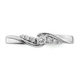 thumbnail image 4 of Solid 10k White Gold Diamond Engagement Ring Size 8.5 (.184 cttw.), 4 of 8