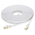 thumbnail image 4 of KOMI Flat Cat8 Ethernet Cable, 26AWG Cat 8 Network Internet Lan Cable High Speed 40Gbps 2000Mhz SFTP RJ45 Gold Plated Connector for PC, Router, Switch, Modem, TV, PS5 (White, 3M/10FT), 4 of 5