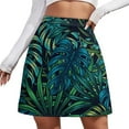 thumbnail image 2 of Palm Leaf Skirt Tropical Plant Modern Mini Skirts Summer High-waisted Graphic Casual Skir, 2 of 7