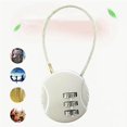 thumbnail image 5 of Lock Combination Lock 3 Dígitos Cadlock Anti Rheft Code Bloquear Aleación de Zinc para Equipoje de Vije, 5 of 5
