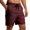Wine, variant on Gym Cargo Shorts Men Camo Gradient Drawstring Casual Straight Leg Outdoor Work Summer Beach Hiking Golf Shorts With Pockets