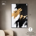 thumbnail image 5 of Obsidian and Gold I Canvas Gold Leaf Wall Art by Art Remedy, Black Frame, 36" x 54", 5 of 7