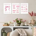 thumbnail image 4 of 3Pcs Pink Bow Bathroom Canvas Wall Art Bowknot Coquette Posters Prints Preppy Picture Decor For Bathroom Washroom Restroom 16x12in Framed, 4 of 6