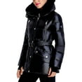 thumbnail image 2 of Michael Kors Women's Down Black Coat - Black Shiny Puffer Coat for Women - Zipper Closure Women Winter Coat - Imported Women Down Coat with Adjustable Hood, 2 Side Pockets, 2 of 2