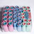 thumbnail image 2 of 200Pcs/Set 10 Sizes Hair Perm Rods Kit Cold Permanent Bar Curlers Rollers Set Wave Fluffy Corn Hair Maker Styling,200 * Hair Rollers 2 * plastic case,Green & blue & pink, 2 of 4