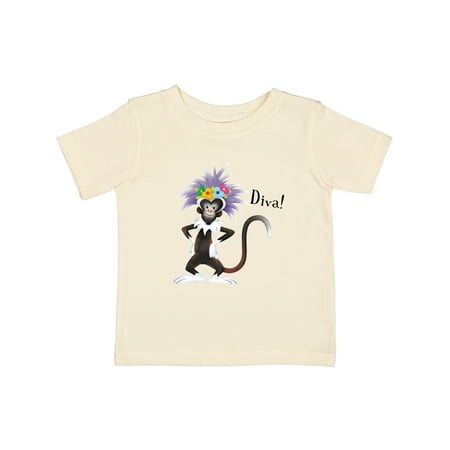 

Inktastic Monkey Diva Queen Mah Mah Gift Baby Girl T-Shirt