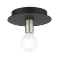 thumbnail image 2 of Livex Lighting  1 Light Black Flush Mount, 45871-04 - 8" Dia x 3.75" H, 2 of 7