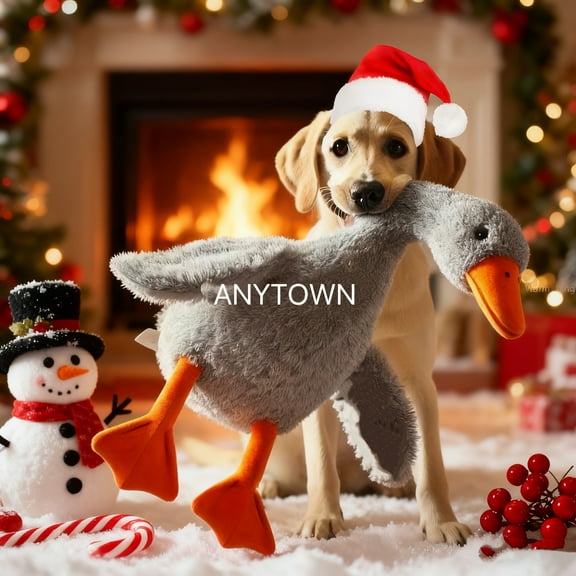 19.69inch Tie-Dye Goose Plush Toy for Dogs & Cats - 2025 New Design with Embroidered Safety Eyes, Washable Pet Toy for Small to Large Pets, Calming Pet Toy, Local Warehouse, Dog Stuff, Plushies