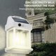 thumbnail image 4 of Wmhnj Aplique solar de pared con sensor de movimiento - Iluminacin exterior para vallas, escaleras y jardines - IP65 a prueba de agua - 8-12 horas de funcionamiento - Blanco clido, 4 of 6