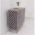thumbnail image 3 of Handmade Bone Inlay Cabinet: Geometric Pattern Storage Unit, 3 of 6
