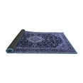 thumbnail image 2 of Ahgly Company Indoor Rectangle Medallion Blue Traditional Area Rugs, 2' x 5', 2 of 4