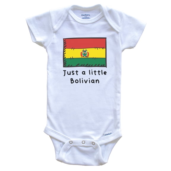 Just A Little Bolivian Funny Cute Bolivia Flag Baby Bodysuit