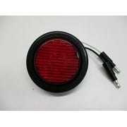 Red 2 inch Round LED Truck Trailer Side Marker Clearance Light / Grommet