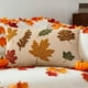 thumbnail image 4 of Funda de almohada de terciopelo con bordado de calabaza | Funda de cojín para sofá para decoración del hogar | Funda de almohada decorativa con cremallera oculta, 4 of 6