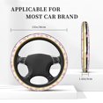 thumbnail image 3 of Balery Gold Glittering Hearts and Flamingos Fundas elásticas antideslizantes para volante, funda protectora universal para hombre y mujer, 15 pulgadas, accesorios para coche., 3 of 6