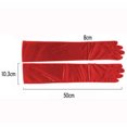 thumbnail image 6 of Cheers.US 1 Pair Women's Long Satin Finger Gloves Elbow Length Opera Bridal Dance Gloves, 6 of 7