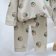 thumbnail image 6 of CAUYDY Baby Boys Outfits Newborn Girls Sleepers Long Sleeve Top Elastic Pants 2 Piece Set Soft Infant Pjs Toddler Clothing Winter 12M 18M,Green, 6 of 6