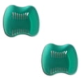 thumbnail image 4 of Wosthever Caja de baño para dentadura, contenedor de plástico para el cuidado de la boca, soporte para artificiales a prueba de polvo, Verde claro 2piezas, 4 of 6