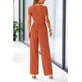 thumbnail image 2 of Mono de Pierna Ancha en Rojo Ladrillo PRETTYGARDEN para Mujer Talla M, 2 of 8