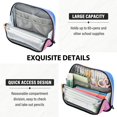 thumbnail image 5 of Standing Pencil Case with Base Large Capacity Stationery Pouch Pen Bag with Zipper for Women Men Tie-dye Clouds Pattern, 5 of 7