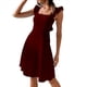 thumbnail image 3 of Vestido Corto con Lazo y Espalda Descubierta para Mujer, Modelos de Verano, Vestidos Halter, Vestidos de Fiesta Vino Tinto S, 3 of 8