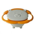 thumbnail image 1 of Tazón antiderrames giratorio para niños, vajilla con rotación de 360 grados, tazón antiderrames para bebés y niños pequeños, color blanco, 1 of 12