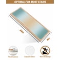 thumbnail image 5 of Khaki Turquoise Ombre Stair Treads Non Slip Indoor for Wooden Steps, Modern Abstract Art Gradient 15 Pcs Stair Mats for Elders Dogs, 8 x 30 Inch Carpet Treads Runner Rugs for Staircase, 5 of 7