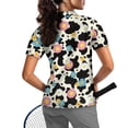thumbnail image 2 of Whosucclay Flowers Pattern Workout Tennis Activewear for Outdoor Bowling, Soft Polyester Polo Shirts Elastic Quick Dry Tennis Shirts Size Small, 2 of 10