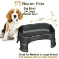 thumbnail image 3 of Neater Pets Big Bowl with Leg Extensions for Dogs - Raised for Feeding Comfort - Extra Large Plastic Trough Style Food or Water Bowl for Use Indoors or Outdoors, Outdoors, 1.25 Gallon (160 Oz.), 3 of 11