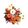 thumbnail image 4 of Elodie Halloween Wreath Artificial Pumpkin Maple Leaf Wreath Decorative Realistic Front 25cm, 4 of 8