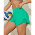 thumbnail image 3 of Sociala Women's 2 in 1 Beach Swim Shorts High Waisted Swim Bottoms with Pockets, 3 of 7