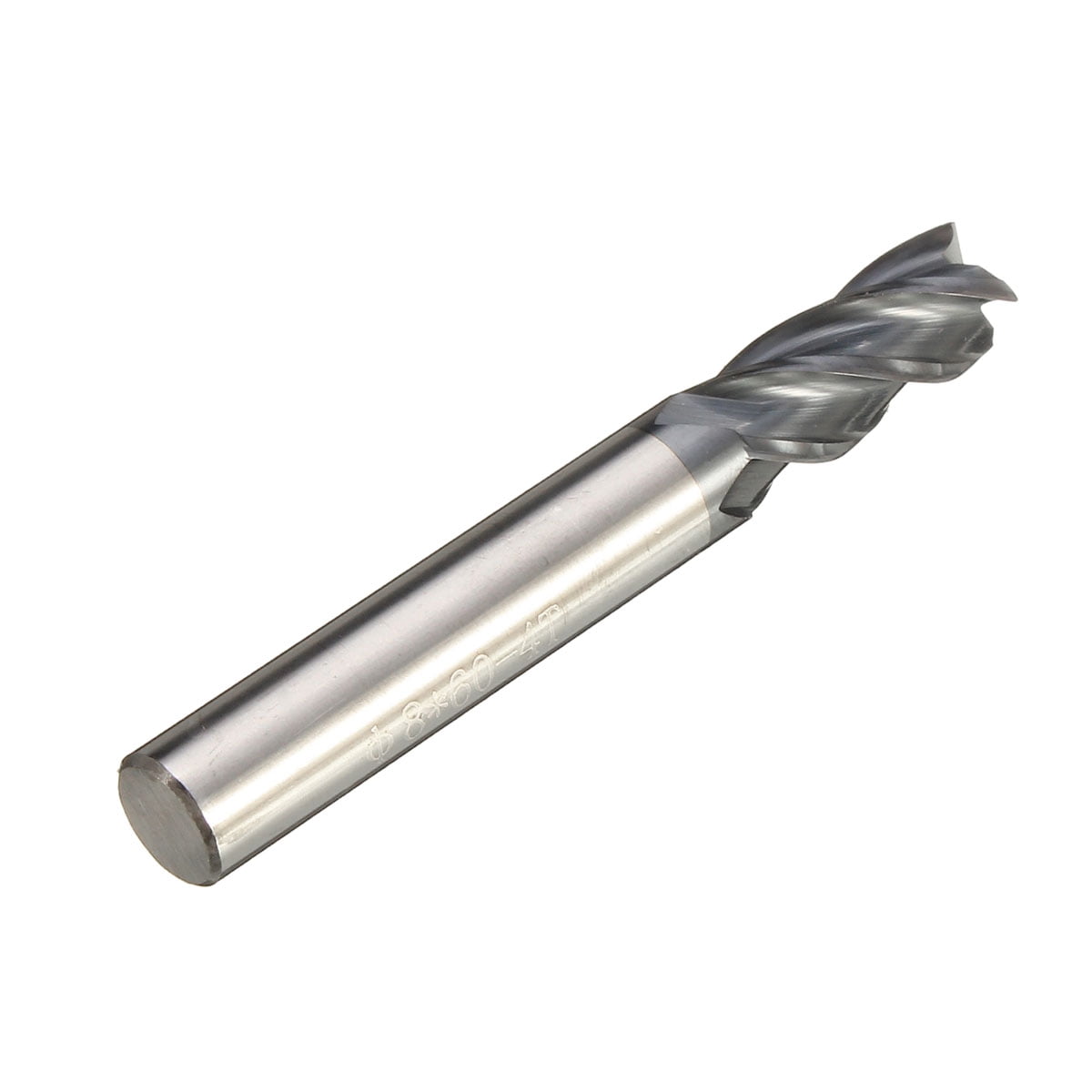 8MM Tungsten Carbide End Mill 4 Flute HRC50 60MM Length CNC Milling Cutter Bit