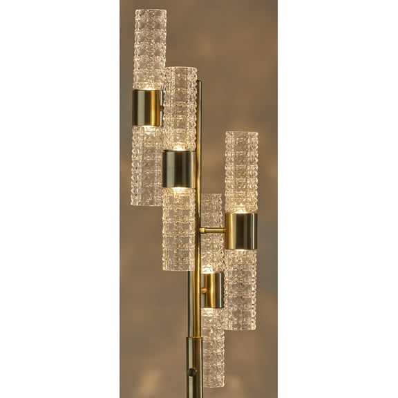 Harriet LED Floor Lamp with Antique Brass Finish