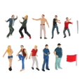 thumbnail image 1 of 12pcs/set 1/64 Model People Character Toys Layout Diorama Scenery Accessory, 1 of 10