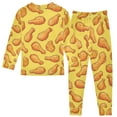 thumbnail image 2 of joogoo Fried Chickens 2 Piece Long Sleeve Tee and Pants Cotton Pajama Set 4T, 2 of 7