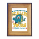 thumbnail image 1 of Cute Blue Yellow Lantern Fish ilustración Marco de imagen marco de escritorio, 1 of 4