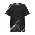thumbnail image 3 of Blusa informal de manga corta con estampado de teñido anudado y cuello redondo para mujer OAVQHLG3B Store lin121212, 3 of 4