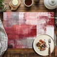 thumbnail image 2 of Placemats Set of 4, Red Graffiti Place Mats Abstract Sage Green Paint Tablemats Washable Placemat Table Decoration for Kitchen Table Dinner Party Home Decor Indoor Outdoor 13x19 Inch, 2 of 9