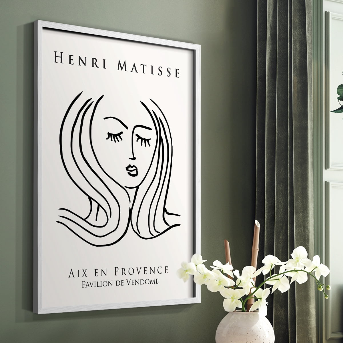 Matisse CXLVII Framed Print in White Solid Wood 16 x 20 Framed Print