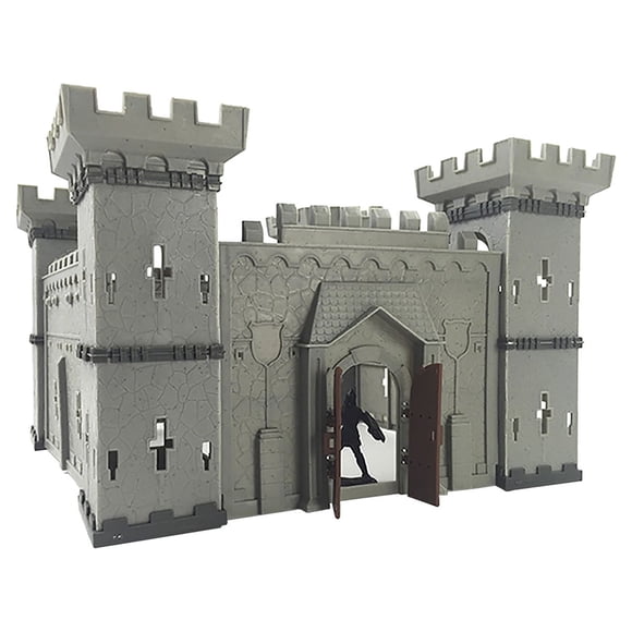 Medieval Castle Military Toy Model Set Diy Assembly For Kids Soldiers And Accessories Pvc Plastic Construction Role Play Educational Gift