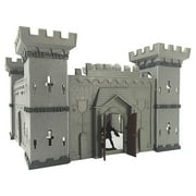 Spftem DIY Castle Building The Times Middle Ages Military Fort Model Kit Set with Figures Soldier Knight Simulated Siege War of Attack