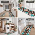 thumbnail image 5 of Colorful Geometric Triangle Diamond Pattern Kitchen Rugs Sets Of 3,Kitchen Runner Rugs Non Skid Washable,Decorative Kitchen Floor Mats for Kitchen,Sink,Laundry,17"x30"+ 17"x47" + 17"x59", 5 of 6