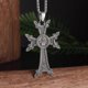 thumbnail image 1 of Stylish Valknut Celtic Cross Pendant Armenian Cross or Khachkar Cross Necklace Men s Jewelry, 1 of 4