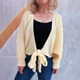 thumbnail image 2 of Gpaecead Cardigans pour Femmes, Ouvert à l'Avant, Manches Longues, à Nouer à l'Avant, Cardigan Uni, 2 of 6