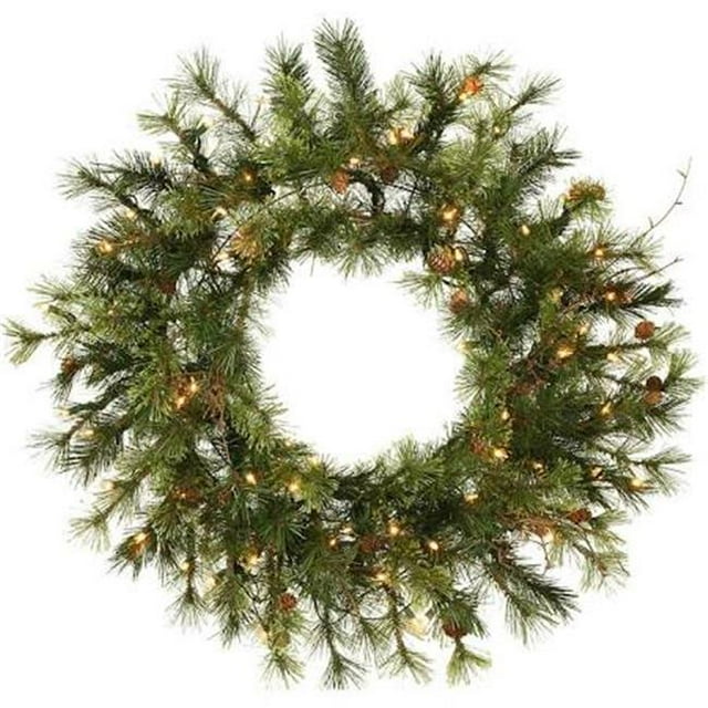 Vickerman R173131LED Couronne de Pin Vert Mélangé de 30 Po avec 70 Lumière de Dura Blanche Chaude