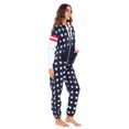 thumbnail image 3 of Women's Fleece Non-Footed One Piece Pajamas Sleepwear Adult Pajamas Ladies Union Bodysuit, 3 of 7