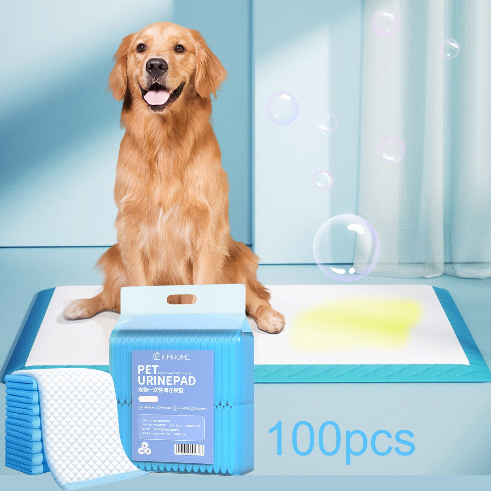 Mauxuk Premium Dog Diaper Pads - Super Absorbent & Leak-Proof Pet Training Pads, 100 Count | Thickened Puppy Pads for Indoor Use, Senior Dogs & Small Pets | Quick-Dry & Odor Control | 23 x 23
