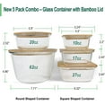 URBAN GREEN Large & Small Sets of Round Glass Containers with Bamboo