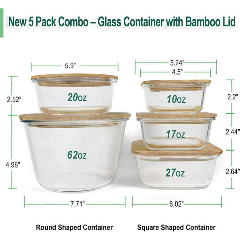 Glass Containers with Bamboo Lids, Glass Food Storage Containers, Lunch Glass  Container, Microwave Oven Freezer Safe - China Glass Food Container and  Food Storage Containers price